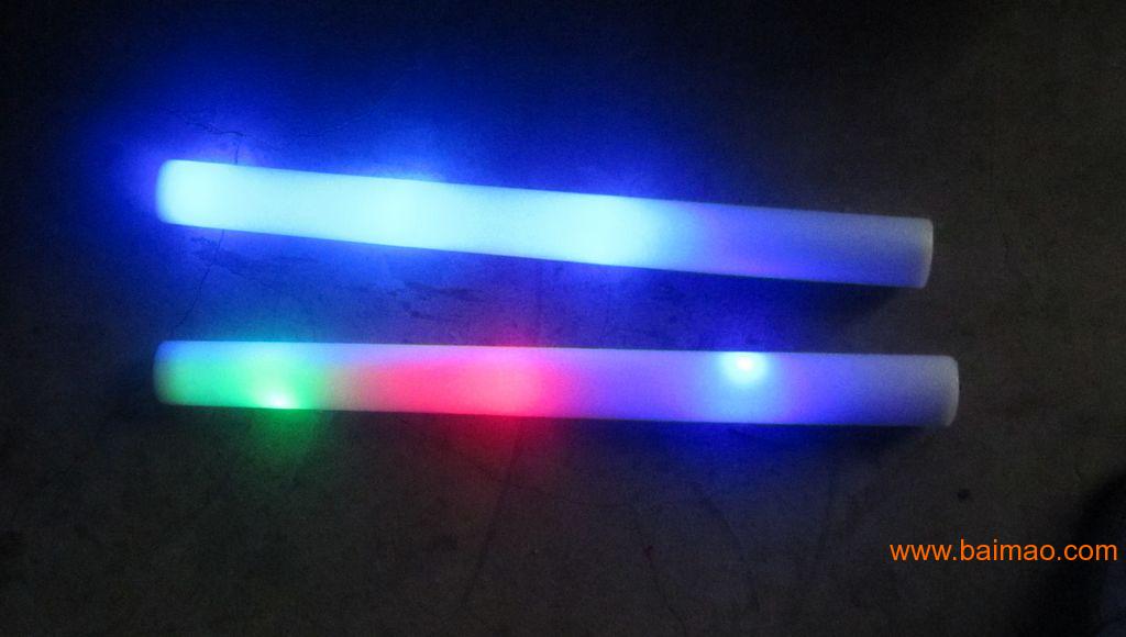 荧光发光海绵棒厂家,4*48MM海绵荧光棒批发价