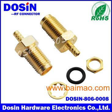 SMA公转母转接头 SMA射频同轴连接器