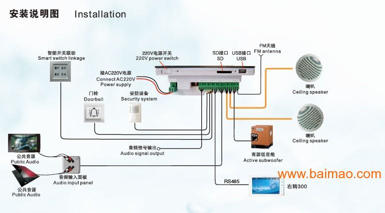 家庭背景音乐右转YZ-200,家庭背景音乐右转YZ