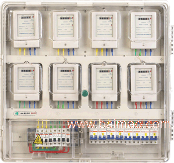 上下结构8表位机械式透明塑料电表箱厂家/批发/供应商