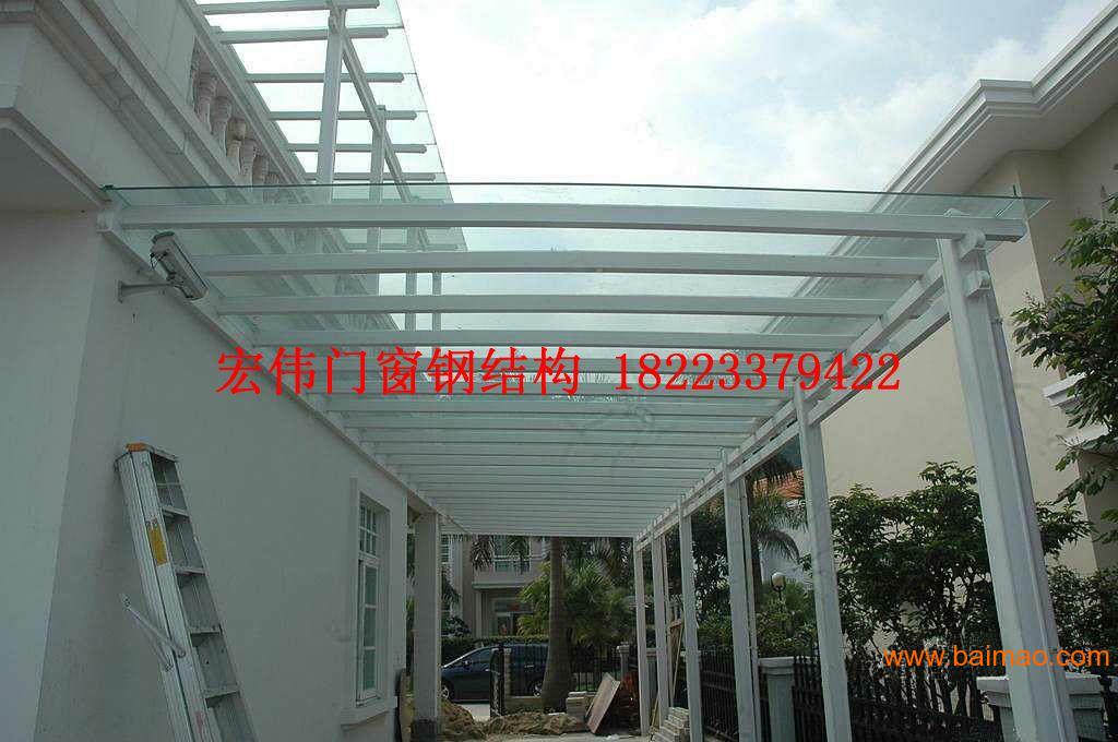 重庆钢结构玻璃雨棚制作安装