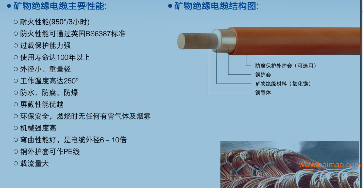 上海胜华矿物绝缘电缆bttz