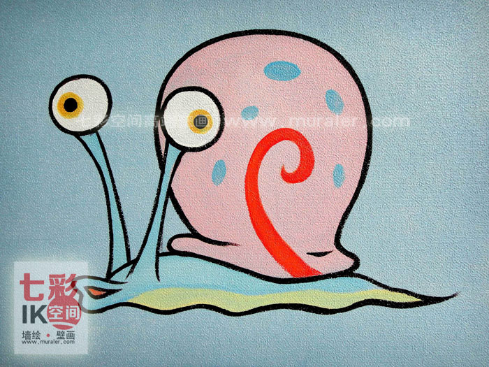 海绵宝宝顶部墙体彩绘