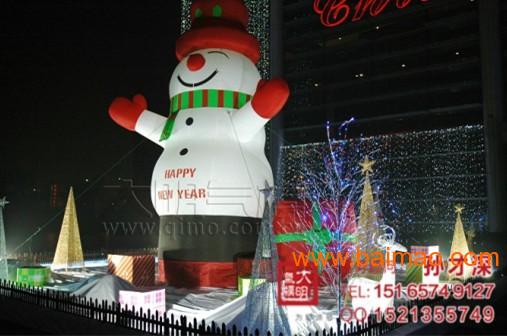 圣诞节广场布置\/圣诞节装饰气模\/圣诞老人仿真