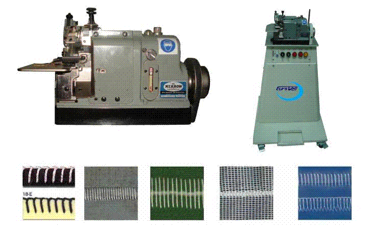 美国美罗merrow平缝接布头机