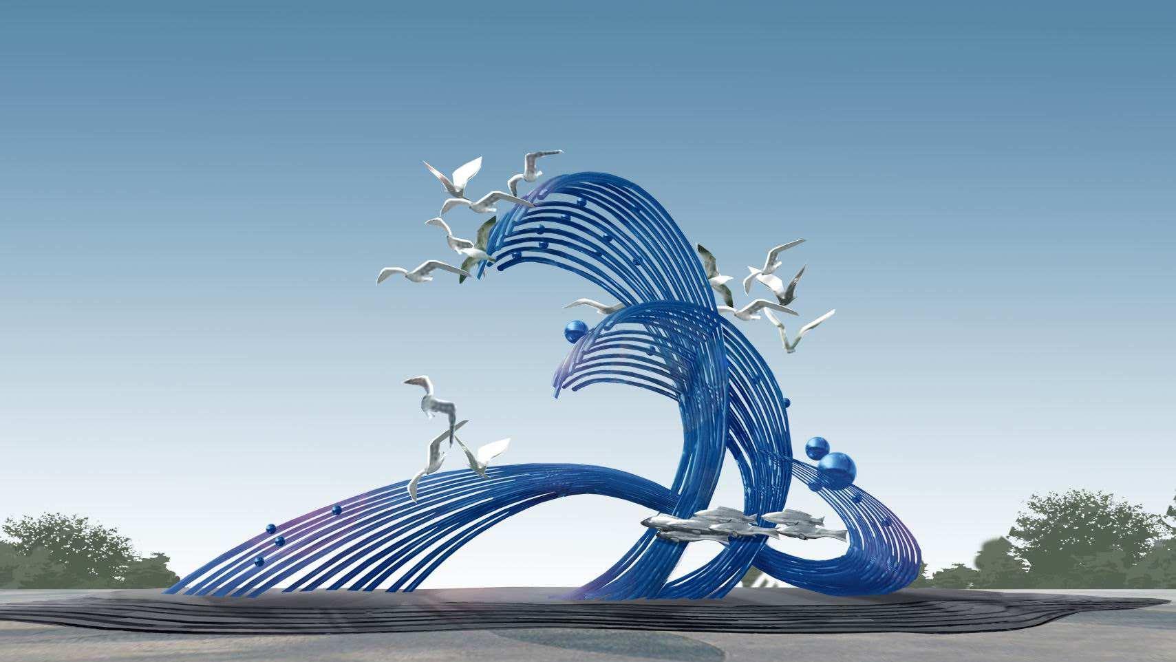 供应定制珠海雕塑厂奇思妙想玻璃钢彩绘抽象雕塑