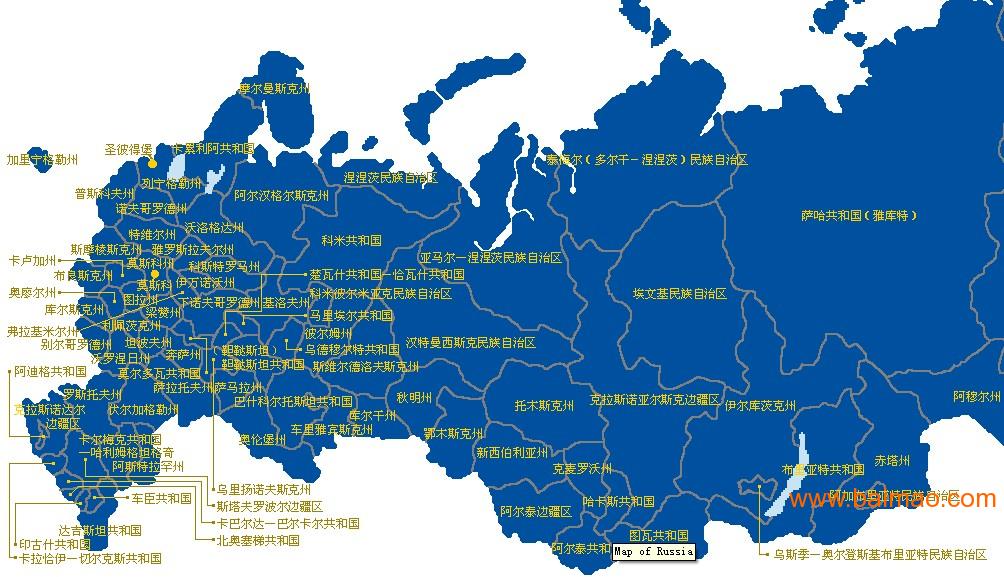 上海到圣彼得堡、叶卡捷琳、乌兰乌德、托木斯