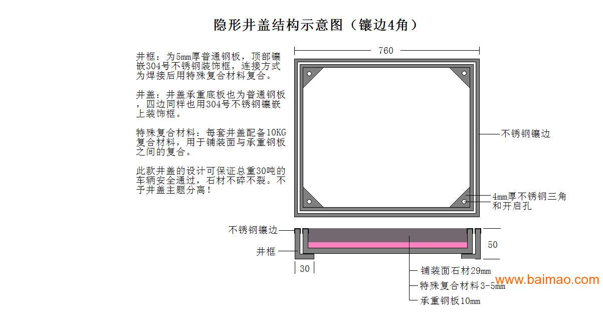 天津不锈钢隐形井盖厂家/批发/供应商