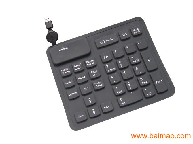 33键硅胶防水数字键盘BRK300,33键硅胶防水