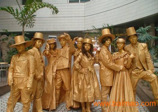 广州提供行为艺术 活铜人 复古铜人