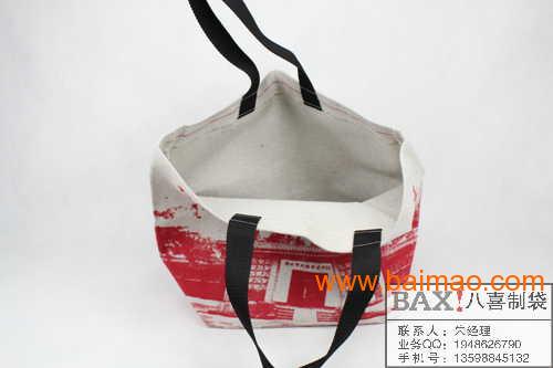 河南电视台广告礼品袋定做帆布购物袋储物袋手