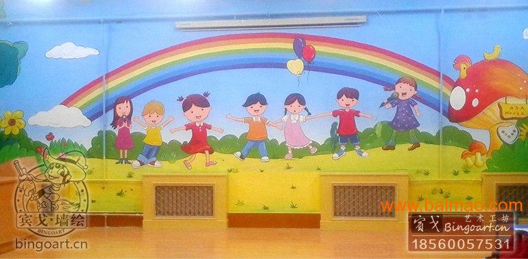 济南幼儿园墙体彩绘 济南墙绘推荐