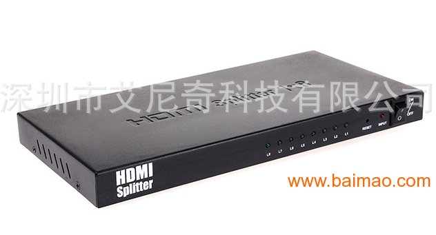 HDMI分配器4K2K1分8高清分配器1进8出4K