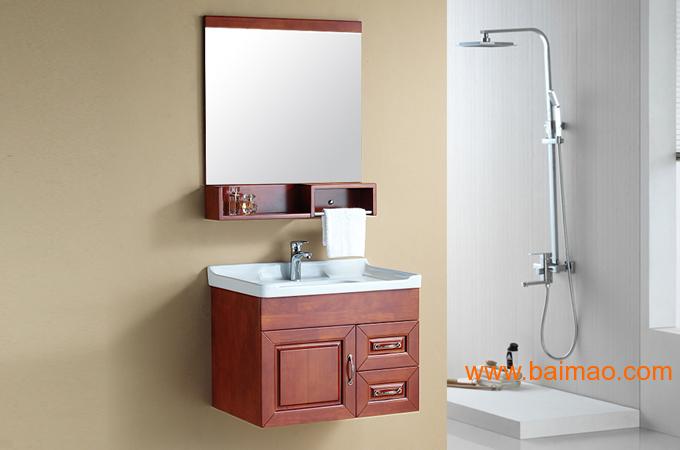橡木浴室柜挂式镜柜卫生间柜组合 可定制