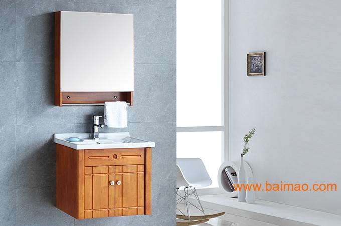 橡木浴室柜挂式镜柜卫生间柜组合 可定制