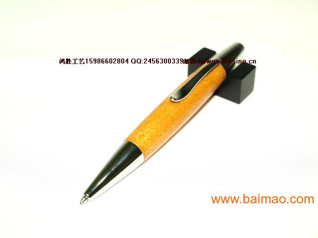 木头笔 胖肚形木头笔 按动型木头笔PB1403
