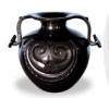 黑陶如意罐，章丘龙山黑陶工艺品，济南特产黑陶