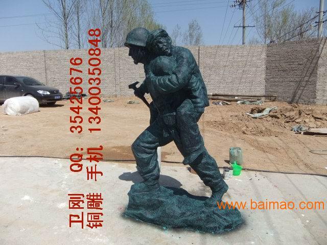 制作天津消防铜雕塑，消防人物铜雕塑制作厂