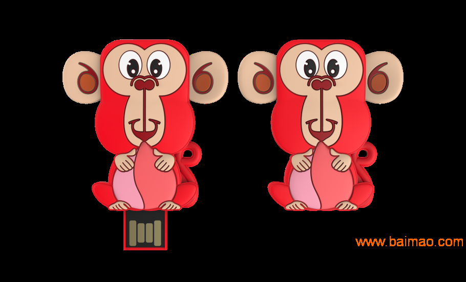 深圳创意礼品U盘卡通造型厂家|讲述大耳朵卡通“萌猴