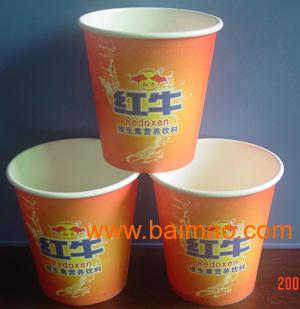 深圳绿景纸杯提供各种厚度克重淋膜纸广告纸杯订做；