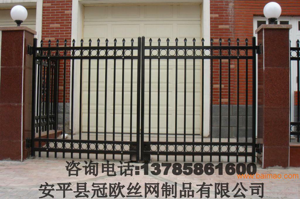 锌钢大门，小区栅栏门，铁艺大门，庭院大门，社区大门