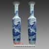 景德镇陶瓷工艺品花瓶摆件 批发落地大花瓶 中国红牡