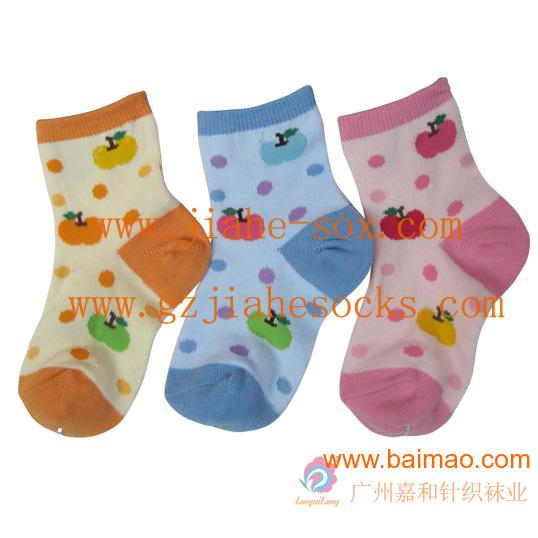 纯棉儿童袜/经典款儿童袜/外贸出口儿童袜子订做生产