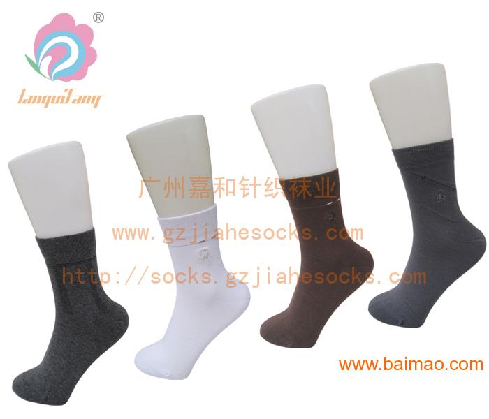绣花男士商务袜-广东袜子厂家加工生产、销售、批发