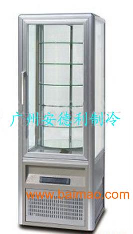 四面玻璃冷柜，双面玻璃展示柜，单层寿司柜，中岛柜
