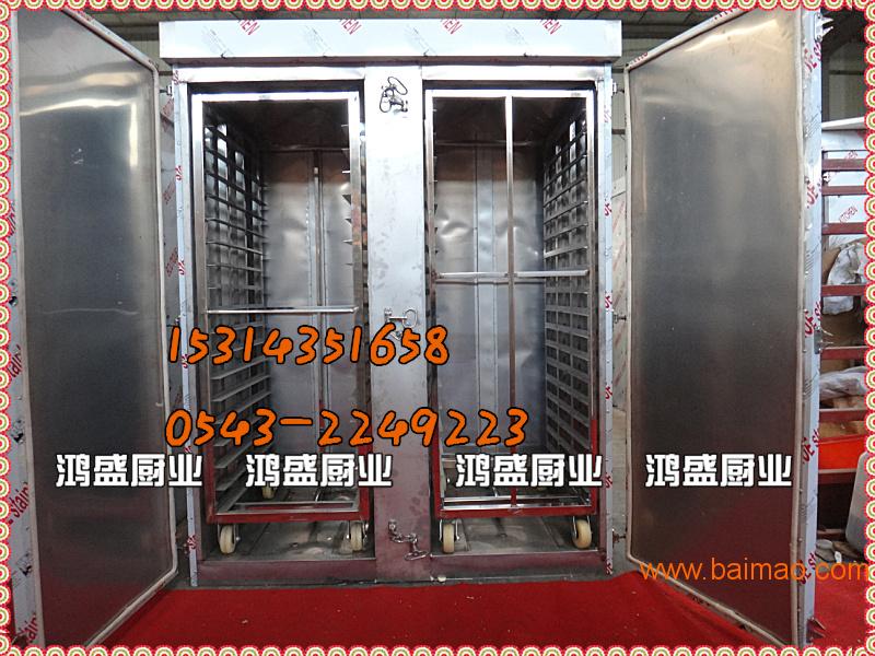 新余市分宜县大型推车双门蒸箱-蒸汽加热蒸酱菜蒸箱