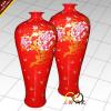 中国红落地牡丹大花瓶