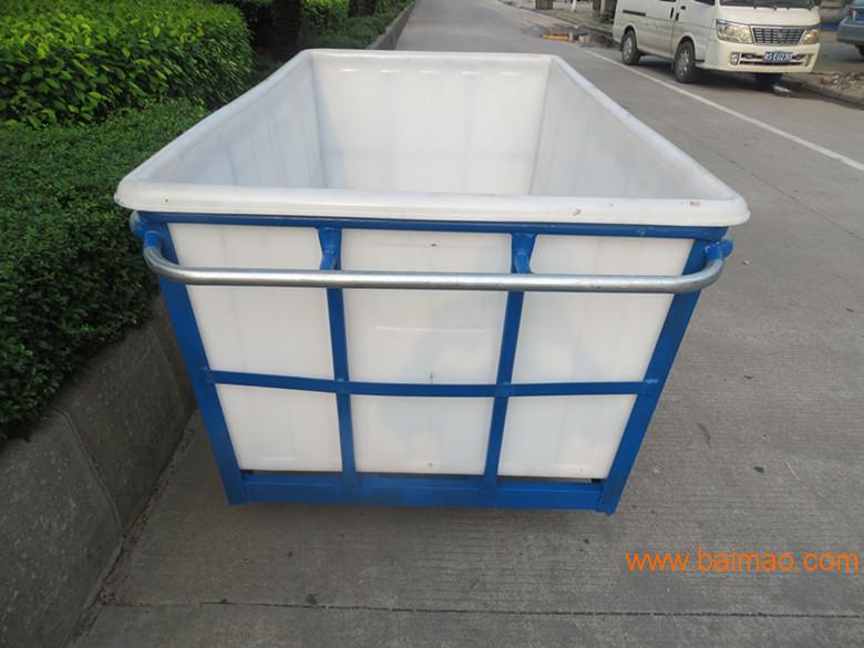 广州增城厂家直销带轮带铁架方桶推布车垃圾桶碎布桶