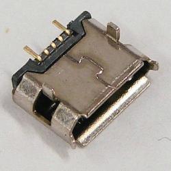 Micro-USB-B母座 2P插板前五后二移动电