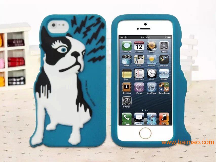 苹果iphone5/5S小狗硅胶套卡通动物手机壳