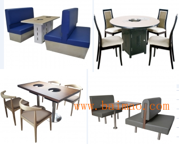 东莞食堂餐桌椅，奶茶店桌椅快餐店桌椅卡座沙发供应商