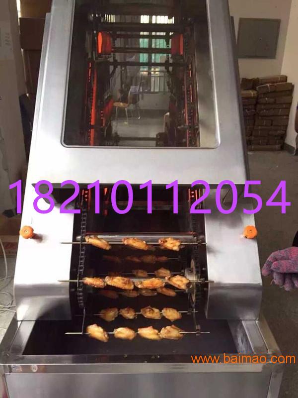 旋转式烤肉串的机器|叉烧烤排骨串机器|链式烤肉