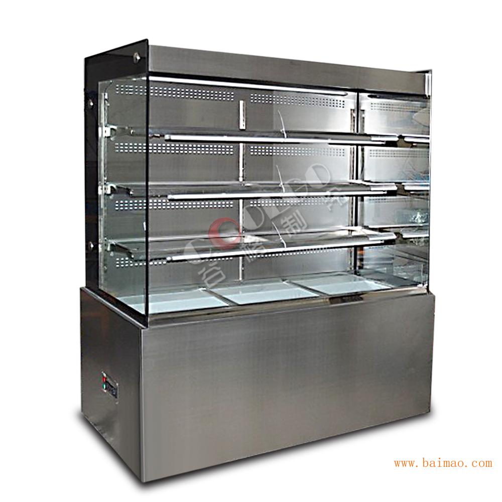 1.2米敞开式立式四层直角冷藏柜 三明治水果保鲜柜