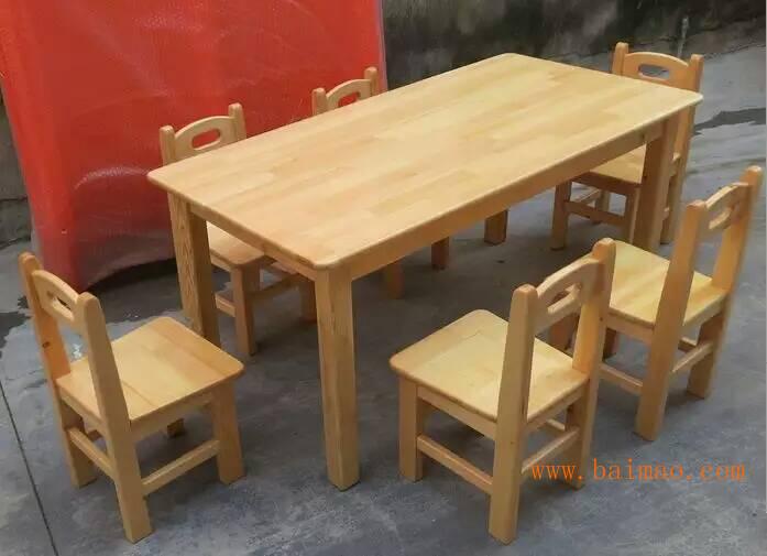 供应南宁幼儿园实木桌椅批发定做幼儿园实木课桌椅定做