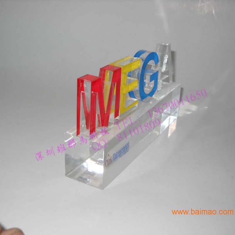 深圳生产亚克力水晶广告字展示，有机玻璃广告标识字