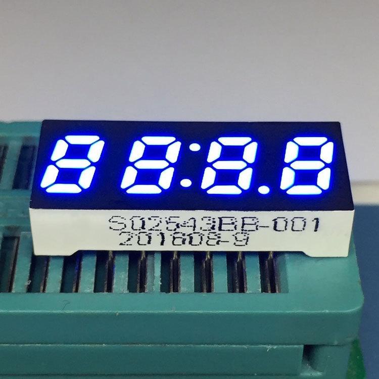 0.25英寸蓝光4位8字蓝色LED数码管12PIN