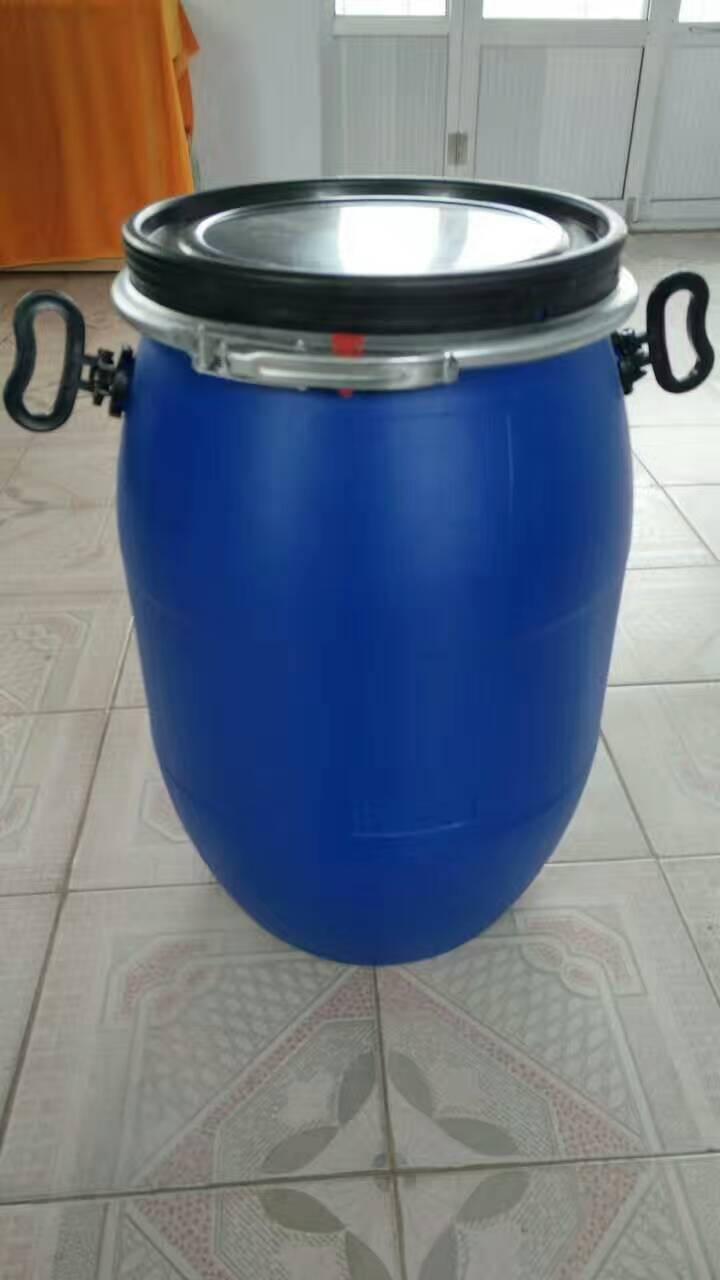 60升法兰桶60公斤大口塑料罐60kg抱箍桶