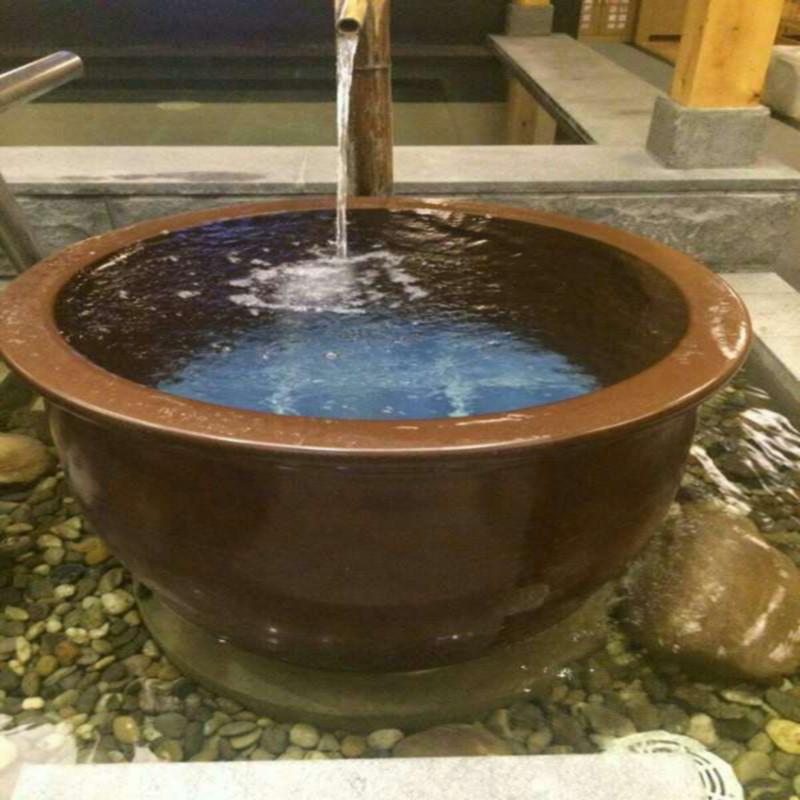 供应上海极乐汤挂汤缸 日本陶瓷泡澡缸 韩式洗浴大缸