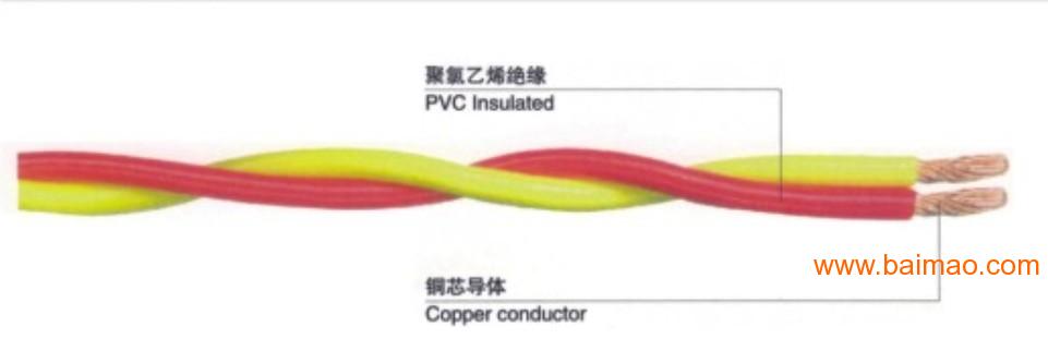 厂家生产红黑双色绞型电缆RVS2*1.0 环威电缆