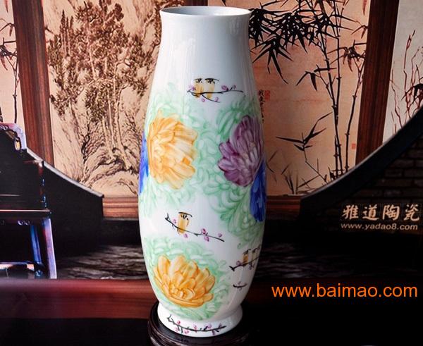 陶瓷花瓶摆件 室内装饰花瓶 **手绘花瓶