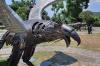 上海定制不锈钢飞鹰雕塑 机械动物雕塑
