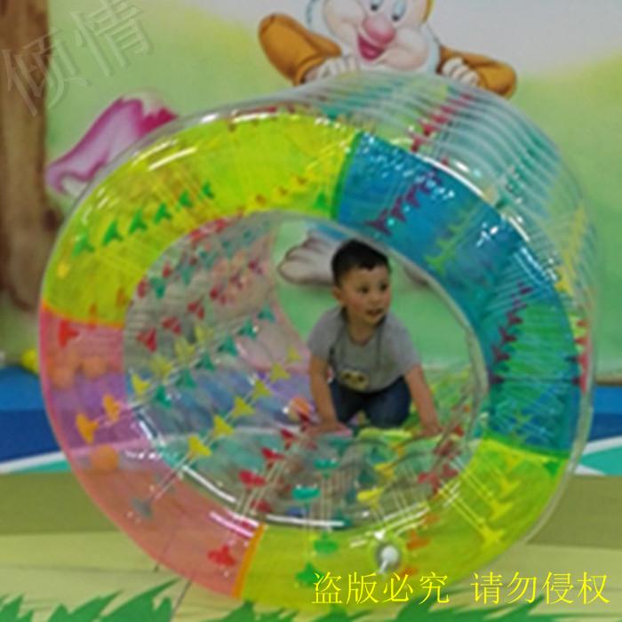 儿童陆地滚筒球 淘气堡玩具 迷你版滚筒球 步行球