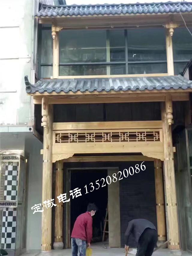 古建屋檐中式仿古室内假门头防腐木门楼飞檐装饰彩绘挂