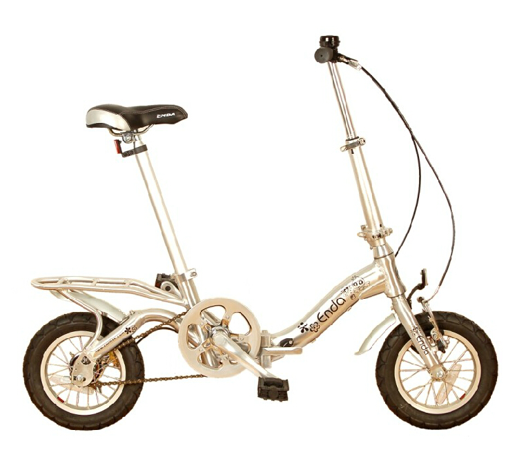 恩达全铝合金车架超轻便v刹折叠单速时尚迷你自行车