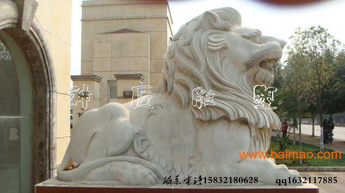 石狮子汉白玉石狮子 石狮子雕刻厂 太原汉白玉石狮子