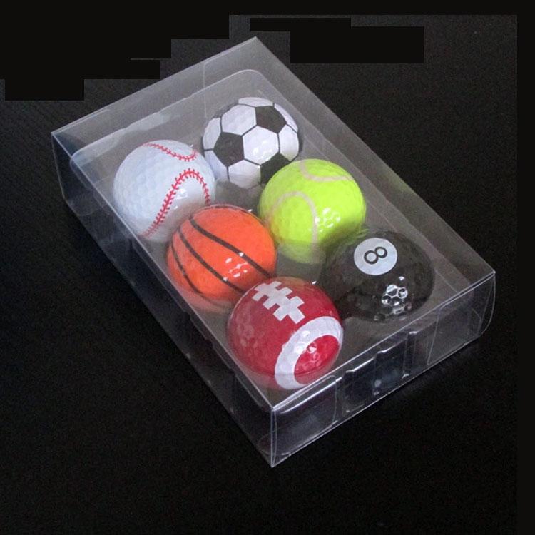 现货供应高尔夫球六个装透明包装盒带吸塑内托